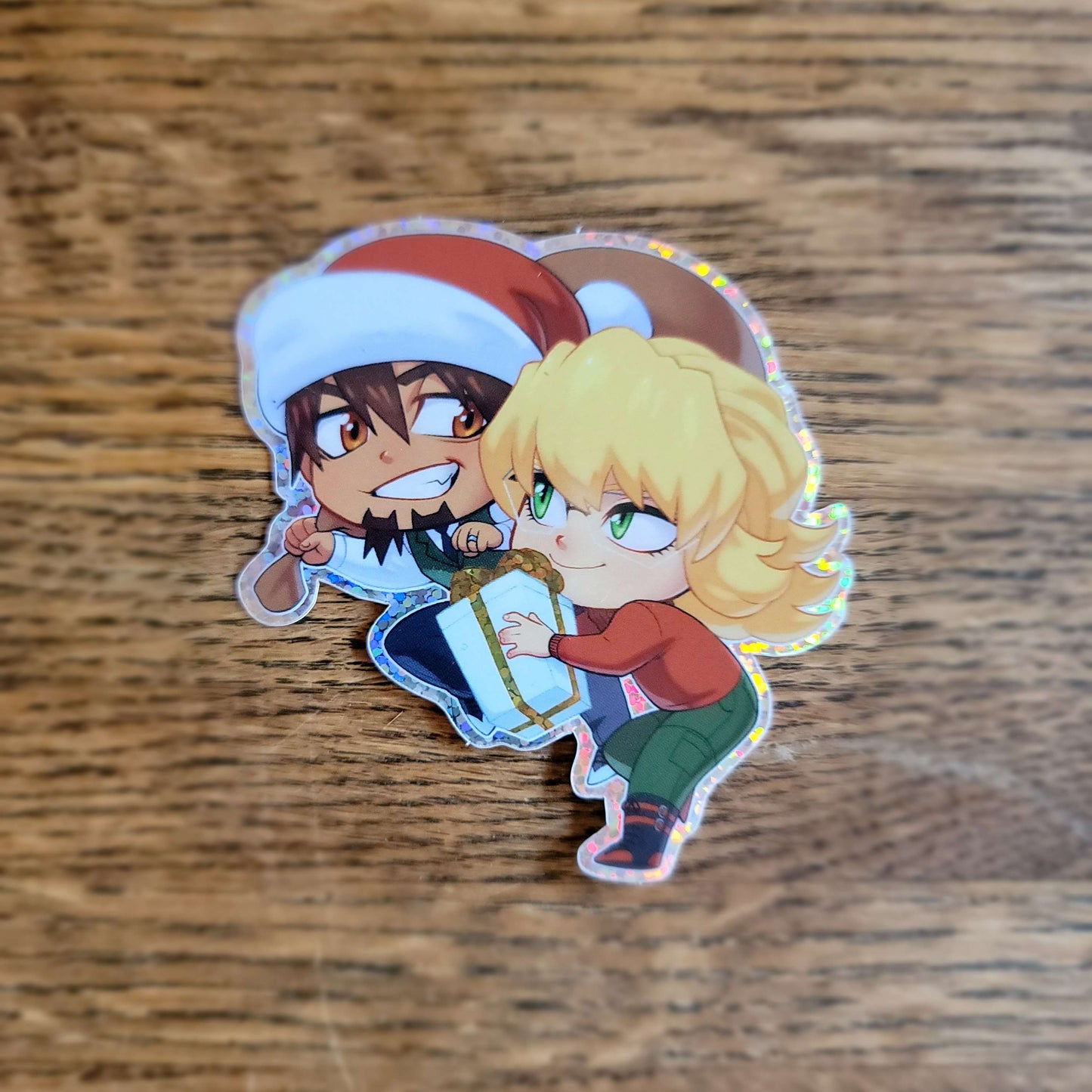 Holographic Tiger & Bunny Holiday Sticker